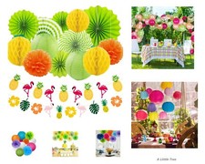 Mixed paper lantern - tissue, pom
