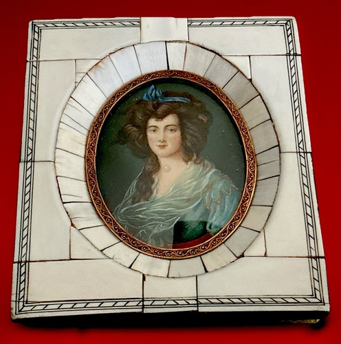 Antique portrait miniature - antique,