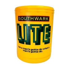 Southwark Lite Foam Stubby Holder Vintage Hanimex Yellow Beer Can Cooler