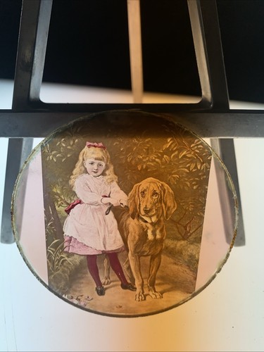 Magic lantern victorian glass - lantern,