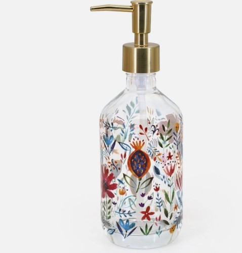 New retro floral gold glass - floral,