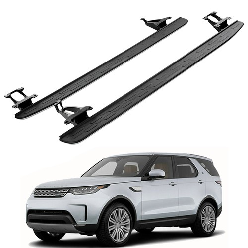 Black silver side steps - +,