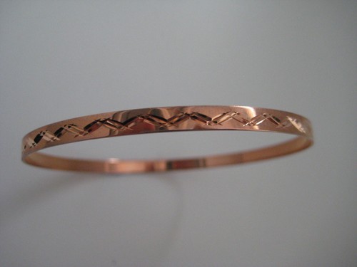 Gold solid slave - bangle, 4mm