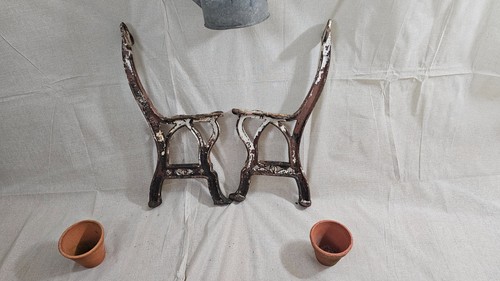 Antique cast iron bench - cast,