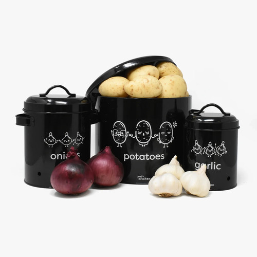 Vegetable storage tins set - storage,