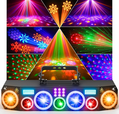 Keobin dj lights with - 7-in-1,