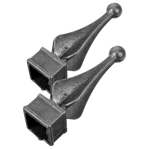 2pcs iron fence gate - iron, finials