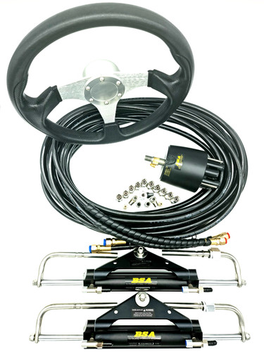 Twin hydraulic boat steering - boat,
