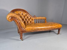 Antique Chaise Lounge Tan
