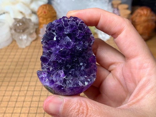 Small natural amethyst geode - natural,
