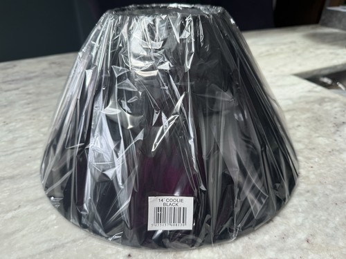 Black 14inch coolie lampshade - black,