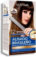 KATIVA Brazilian Keratin Treatment Hair Straightening KIT- BRUNETTE