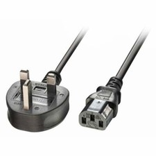 2x UK Mains Power Lead Cable