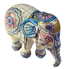 Indian Blues Elephant Parade Limited Edition Elephant Figurine Hallmarked 4”