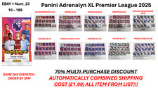 Panini Adrenalyn XL Premier League 2025 - BASE CARDS 10 - 189 MULTIBUY DISCOUNT