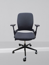 Steelcase leap v2 height adjustable arm in new black fabric