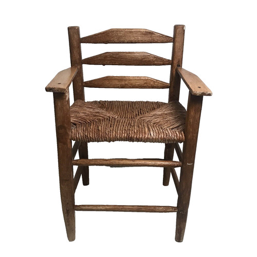 Vintage primitive wooden chair - vintage,