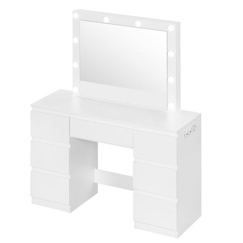 White modern dressing table - white,