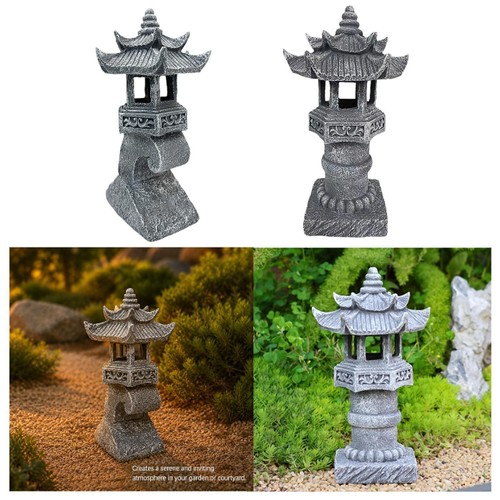 Solar pagoda lantern garden - pagoda,