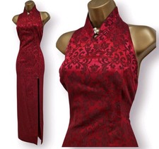 Karen Millen UK 10 Red Long