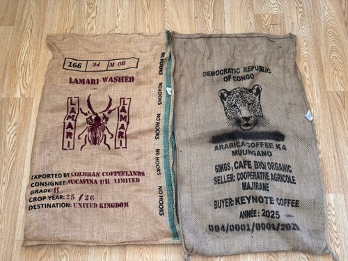 Two used coffee sacks - sacks,