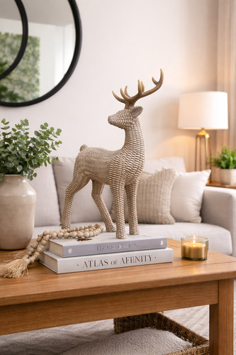 Modern resin stag - modern, ornament
