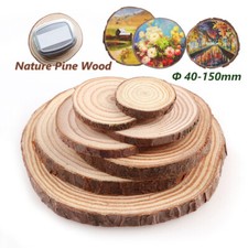 Natural Wood Slices Discs Pine Wooden Circle Tree Bark Log DIY Craft Painting