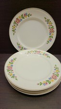 Vintage Portland Cobridge pottery dinner plates 10 1/2" beautiful flower pattern