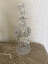 Edinburgh Crystal Thistle Cut 8 inch Cordial Decanter Excellent Condition