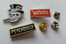 PSYCHOBILLY PUNK METAL BADGE