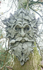 STONE GARDEN IVY LEAF GREEN MAN WALL PLAQUE FACE ORNAMENT