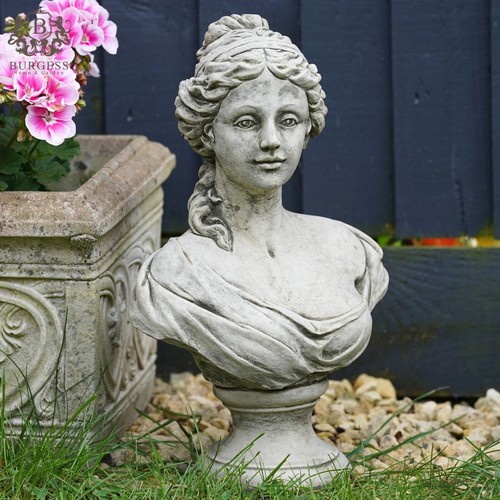 French maid bust stone - french, statue