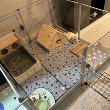 XXL Anti-bite Acrylic Dog Playpen Animal Cage Birth Fence Whelping Box Floor Mat