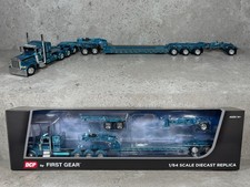 1/64 Peterbilt 389 w/ Fontaine Magnitude Lowboy w/ Jeep & Stinger Aqua/Black DCP