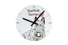 Scottish Terrier clock with a picture of a dog Art-Dog