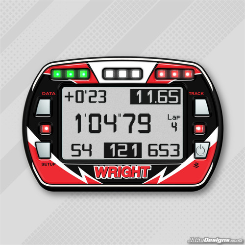 Wright kart style gel sticker - kart,