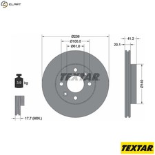2x BRAKE DISC 92036203 FOR