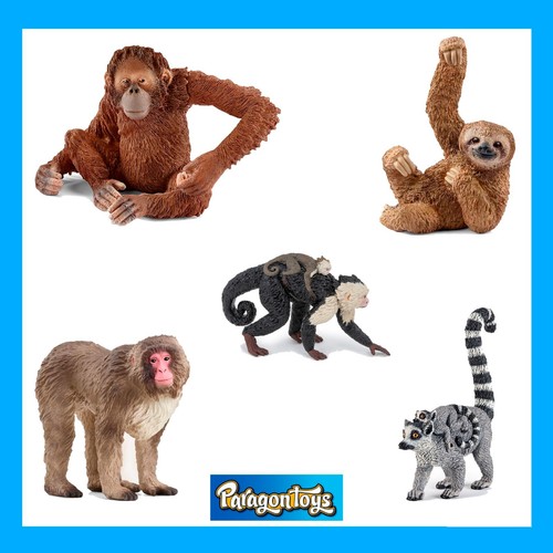 Papo schleich gorilla lemur - /,