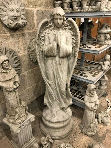 Large angel statue - with, plinth