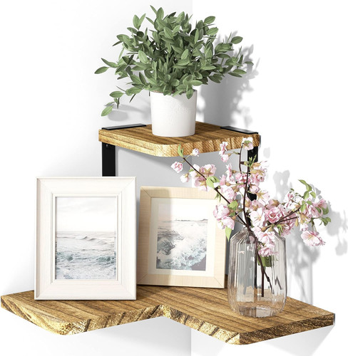 Corner shelves tier floating - shelves,