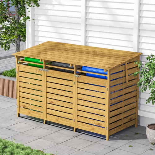 Triple wheelie bin storage - triple,