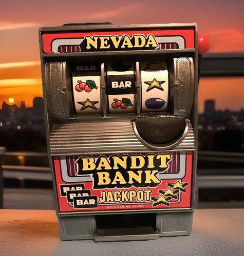 Vintage one arm bandit - bandit, bank