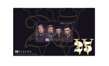 Westlife Irish Souvenir Sheet Stamp Celebrating 25 Years Ireland 2025