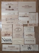 25 Wine Crate Panels - Sides, Ends and Tops from Assorted Vineyards