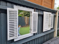 Garden Shutter Mirror Grey