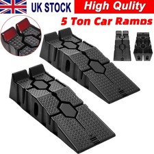2X Heavy Duty 5 Ton 2.5+2.5 Ton Plastic Car Ramp Lifting Ramps 33cm Extra Wide