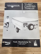 Vintage 1962 Apache Chief Camping Camper / Trailer Owners Instruction Manual