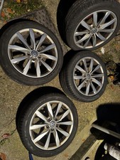 VOLKSWAGEN GOLF GT MK7 17" GENUINE ALLOY WHEELS SILVER FULL SET X4  WITH TYRES
