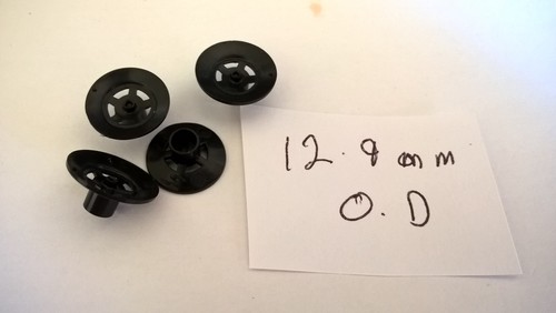 Scalextric wheel black 5 - ,