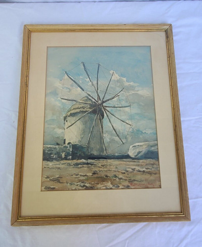 Signed art watercolor - watercolor, painting